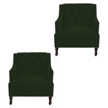 Kit 2 poltronas genesis suede verde Kit 2 poltronas genesis suede verde