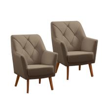 Kit 2 Poltronas Grécia em Madeira Eucalipto Movellu Home