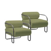 Kit 2 Poltronas Minsk em Madeira de Eucalipto Movellu Home Kit 2 Poltronas Minsk em Madeira de Eucalipto Movellu Home
