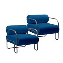 Kit 2 Poltronas Minsk em Madeira de Eucalipto Movellu Home Kit 2 Poltronas Minsk em Madeira de Eucalipto Movellu Home