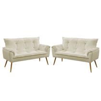 Kit 2 Poltronas Namoradeiras Beta Sued Bege Aradecor Kit 2 Poltronas Namoradeiras Beta Sued Bege Aradecor