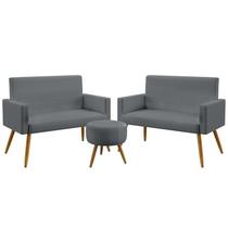 Kit 2 Poltronas Namoradeiras Decorativas Estofadas Para Sala De Estar Nina Puff Solar Sued Cinza Aradecor Kit 2 Poltronas Namoradeiras Decorativas Estofadas Para Sala De Estar Nina Puff Solar Sued Cinza Aradecor