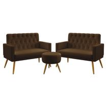 Kit 2 Poltronas Namoradeiras Decorativas Estofadas Para Sala De Estar Nina Puff Solar Sued Marrom Aradecor Kit 2 Poltronas Namoradeiras Decorativas Estofadas Para Sala De Estar Nina Puff Solar Sued Marrom Aradecor