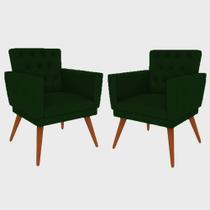 Kit 2 Poltronas Nina com Capitone - Verde