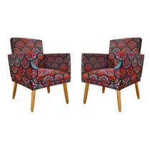 kit 2 Poltronas Nina Decorativas Suede Mandala Preto Rodapé-Maitê Moda Casa kit 2 Poltronas Nina Decorativas Suede Mandala Preto Rodapé-Maitê Moda Casa