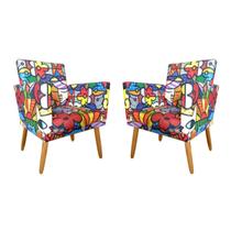 kit 2 Poltronas Nina Decorativas Suede Romero Bicho-Maitê Moda Casa kit 2 Poltronas Nina Decorativas Suede Romero Bicho-Maitê Moda Casa