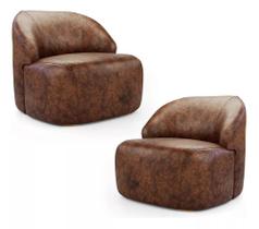 Kit 2 Poltronas Organica Eloa Modena Whisky Kit 2 Poltronas Organica Eloa Modena Whisky
