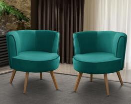 Kit 2 Poltronas Para Sala Decorativa Isa Suede Tiffany Adonai Estofados Kit 2 Poltronas Para Sala Decorativa Isa Suede Tiffany Adonai Estofados