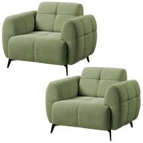 Kit 2 Poltronas para Sala e Escritório Decorativa Kania Kit 2 Poltronas para Sala e Escritório Decorativa Kania