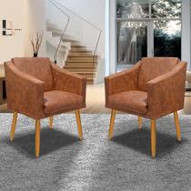 Kit 2 Poltronas Para Sala Recepção Escritório Consultório Sintético Whisky Kit 2 Poltronas Para Sala Recepção Escritório Consultório Sintético Whisky