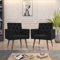 Kit 2 Poltronas para Salão de Beleza e Sala de Espera Thais Suede