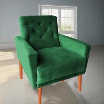 Kit 2 Poltronas Pes Palito Madeira Elegante Moderna Lia