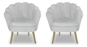 Kit 2 Poltronas Pétala Luxo Pés Dourado Para Lash Designer Kit 2 Poltronas Pétala Luxo Pés Dourado Para Lash Designer