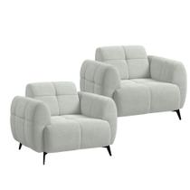 Kit 2 Poltronas Quênia com Molas Espirais Movellu Home
