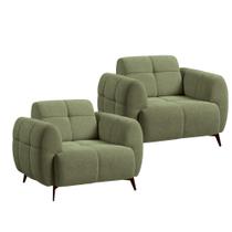 Kit 2 Poltronas Quênia com Molas Espirais Movellu Home Kit 2 Poltronas Quênia com Molas Espirais Movellu Home