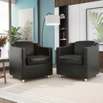 Kit 2 Poltronas Recepção Clínica Dentista - Balaqui