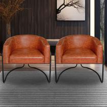 Kit 2 Poltronas Sofia Luxo Moderna Estilo Industrial Bz Home Decor