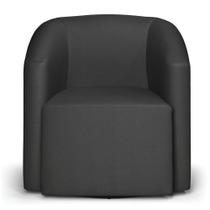 Kit 2 Poltronas Stella Max material sintético Preto Base Giratória - D'rossi