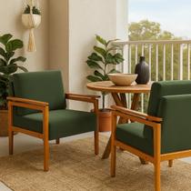 Kit 2 Poltronas Yasmin Para Sala De Estar Ou Varanda Gourmet Decorativa Estofada Em Veludo