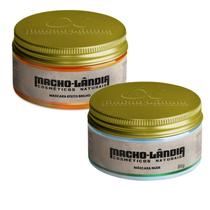 Kit 2 Pomada Cabelo Efeito Brilho E Seco Macholândia 86g