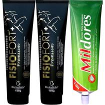 Kit 2 Pomada Fisiofort Premium 150g + 1 Creme Mil Dores 100g