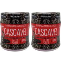 Kit 2 Pomada Massageadora Cascavel Extra Forte Para Pescoço 200g