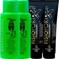 Kit 2 Pomada Massageadora Fisiofort Premium 150g + 2 Gel Detonador 100g