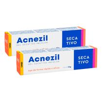 Kit 2 Pomada para Espinhas Rosto Gel Secativo Antiacne Acnezil 10g Cimed Ácido Salicílico
