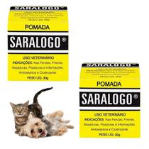 Kit 2 Pomadas Cicatrizantes Saralogo Para Cães 30g