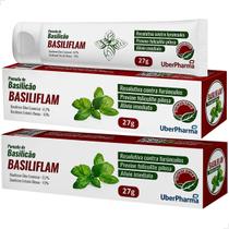 Kit 2 Pomadas De Basilicão 27g Basiliflam Furúnculo e Foliculite Inflamação Basilicum - Uberpharma Kit 2 Pomadas De Basilicão 27g Basiliflam Furúnculo e Foliculite Inflamação Basilicum - Uberpharma