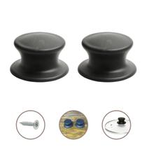 Kit 2 Pomel Pegador Puxador Para Tampa de Vidro Panela Frigideira