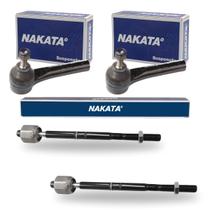 Kit 2 Ponteira Terminal Direção + 2 Barra Axial Linea Punto 2009 até 2017 Nakata Kit 2 Ponteira Terminal Direção + 2 Barra Axial Linea Punto 2009 até 2017 Nakata
