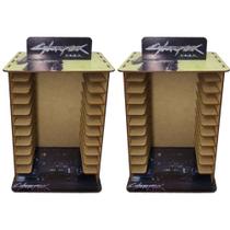 Kit 2 Porta 11 Jogos Físico Gamer Cp 22x16,3x29,4 Mdf Madeira Adesivada Kit 2 Porta 11 Jogos Físico Gamer Cp 22x16,3x29,4 Mdf Madeira Adesivada