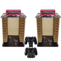 Kit 2 Porta 11 Jogos Físico Gamer Tkk + Suporte Controle 22x16,3x29,4 Mdf Madeira Adesivada Kit 2 Porta 11 Jogos Físico Gamer Tkk + Suporte Controle 22x16,3x29,4 Mdf Madeira Adesivada