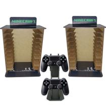 Kit 2 Porta 11 Jogos Físico Mine + Suporte Controle 22x16,3x29,4 Mdf Madeira Adesivada - ATACADÃO DO ARTESANATO MDF Kit 2 Porta 11 Jogos Físico Mine + Suporte Controle 22x16,3x29,4 Mdf Madeira Adesivada - ATACADÃO DO ARTESANATO MDF