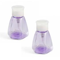 Kit 2 Porta Acetona Válvula Pump Trava Voce Toda Linda 180ml