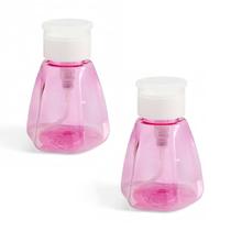Kit 2 Porta Acetona Válvula Pump Trava Voce Toda Linda 180ml