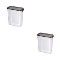 Kit 2 Porta Alimentos Mantimentos Trava Mais Retangular 3L Kit 2 Porta Alimentos Mantimentos Trava Mais Retangular 3L