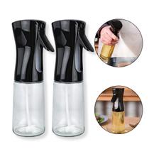 Kit 2 Porta Azeite de Vidro Frasco Borrifador Cozinha 180ml Gourmet Utensílio de Cozinha Culinária Casa Tempero Fritura Grelhados