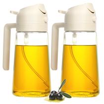 Kit 2 Porta Azeite de Vidro Galheteiro 2 em 1 450ml Pulverizador Color FWB