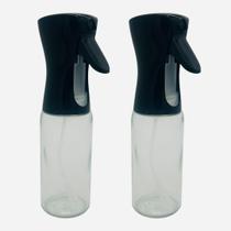 KIT 2 PORTA AZEITE ÓLEO VINAGRE GALHETEIRO BICO DOSADOR SPRAY Cor:Preto