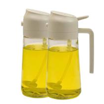 Kit 2 Porta Azeite Vinagre Spray 2 x 1 Borrifador 470 ml Galheteiro