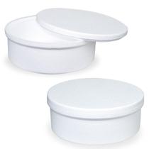 Kit /2 Porta Bolo Redondo Isopor Decorar Bolo Fake 13X33Cm