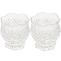 Kit 2 Porta Colher Vidro Cristal 8x8cm Vasinho Dublin Mesa Lyor Pequeno Decorativo Kit 2 Porta Colher Vidro Cristal 8x8cm Vasinho Dublin Mesa Lyor Pequeno Decorativo