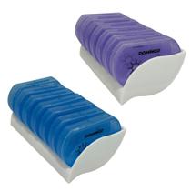 Kit 2 Porta Comprimido Destacável Diário Dia e Noite Case Organizador Viagem Azul e Lilás
