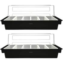 Kit 2 Porta Condimentos Profissional 6 Divisórias Weck Organizador Frutas Especiarias Bar Restaurante Kit 2 Porta Condimentos Profissional 6 Divisórias Weck Organizador Frutas Especiarias Bar Restaurante