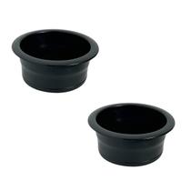 Kit 2 Porta Copos De Embutir Para Lancha Barco Preto