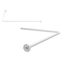 Kit 2 Porta Cortina Banheiro Box Varão Tubo Curvo Aço Em L Kit 2 Porta Cortina Banheiro Box Varão Tubo Curvo Aço Em L