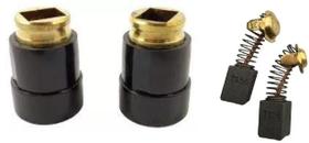 Kit 2 porta escova e jg de carvão (127v)p/serra circ gks 150
