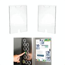 KIT 2 Porta Folhetos Display A4 Modelo Office com Fundo e Janela inferior Expositor de Avisos e Comunicados